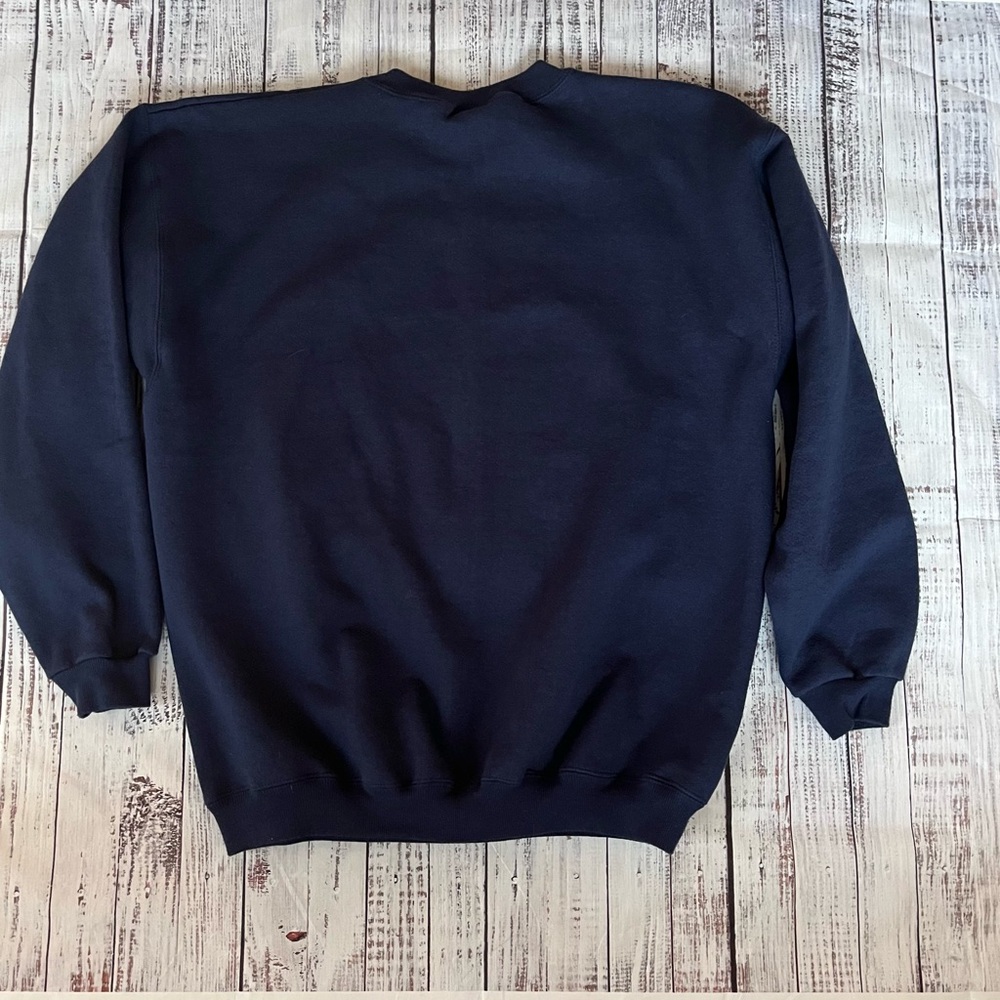 Vintage Aspen Colorado Maiden West Hanes HW Crewneck Sweater Navy Blue Size Lg - Picture 5 of 8